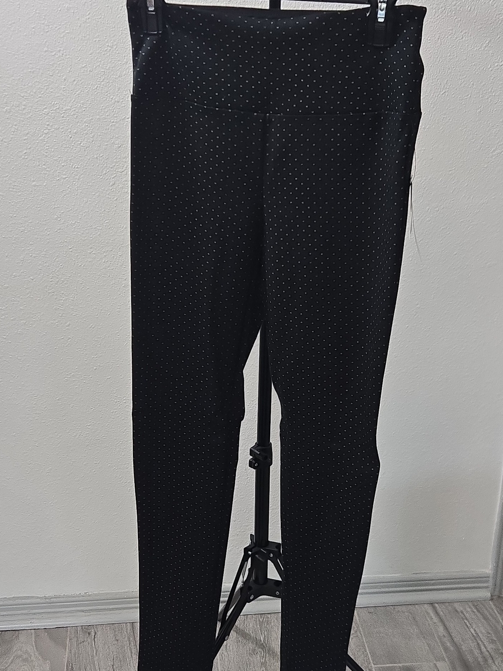 Liz Claiborne Black Polka Dot Straight Leg Pants